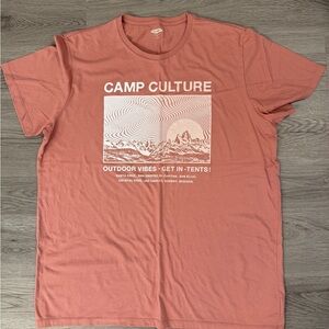 Old Navy Men's Coral Camp Culture Tee XXL- like new